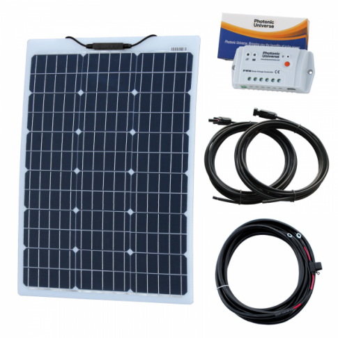 60W 12V Reinforced Semi-Flexible Solar Charging Kit