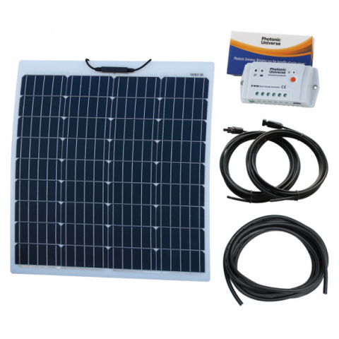 80W 12V Reinforced Semi-Flexible Solar Charging Kit