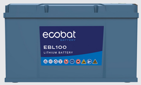 12v 100ah Ecobat Lithium Leisure Battery EBL100