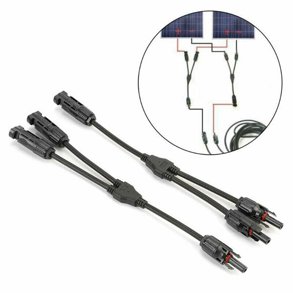 Sudoo Solar Branch 4-to-1 Connector Splitter Set (T & Y Pair) For PV Panels - IP67, 30A, 1000V DC