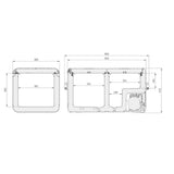 Dometic CFX3 75W 65L Mobile Dual-Zone Compressor Cool Box And Freezer