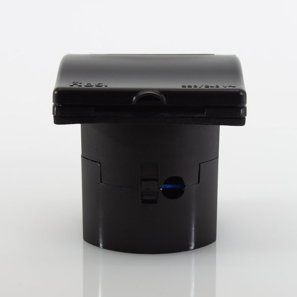 Flush Mains Inlet Black W4 20013B