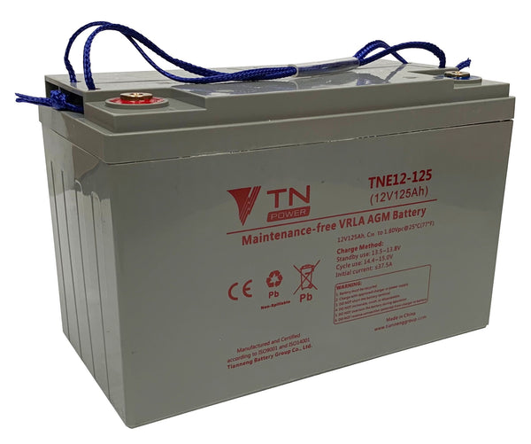 TN Power AGM 12V 125Ah Deep Cycle Battery