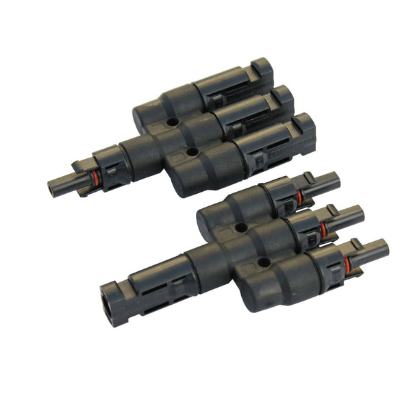 3-to-1 T4 - MC4 Branch connectors for solar panels and PV systems ( Pair )