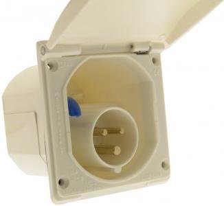 Flush Mains Inlet White W4 20013